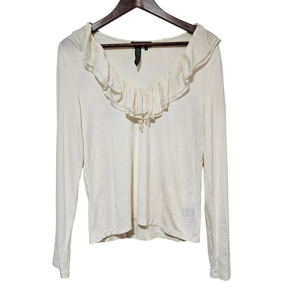 Ralph Lauren Cream Long Sleeve Top